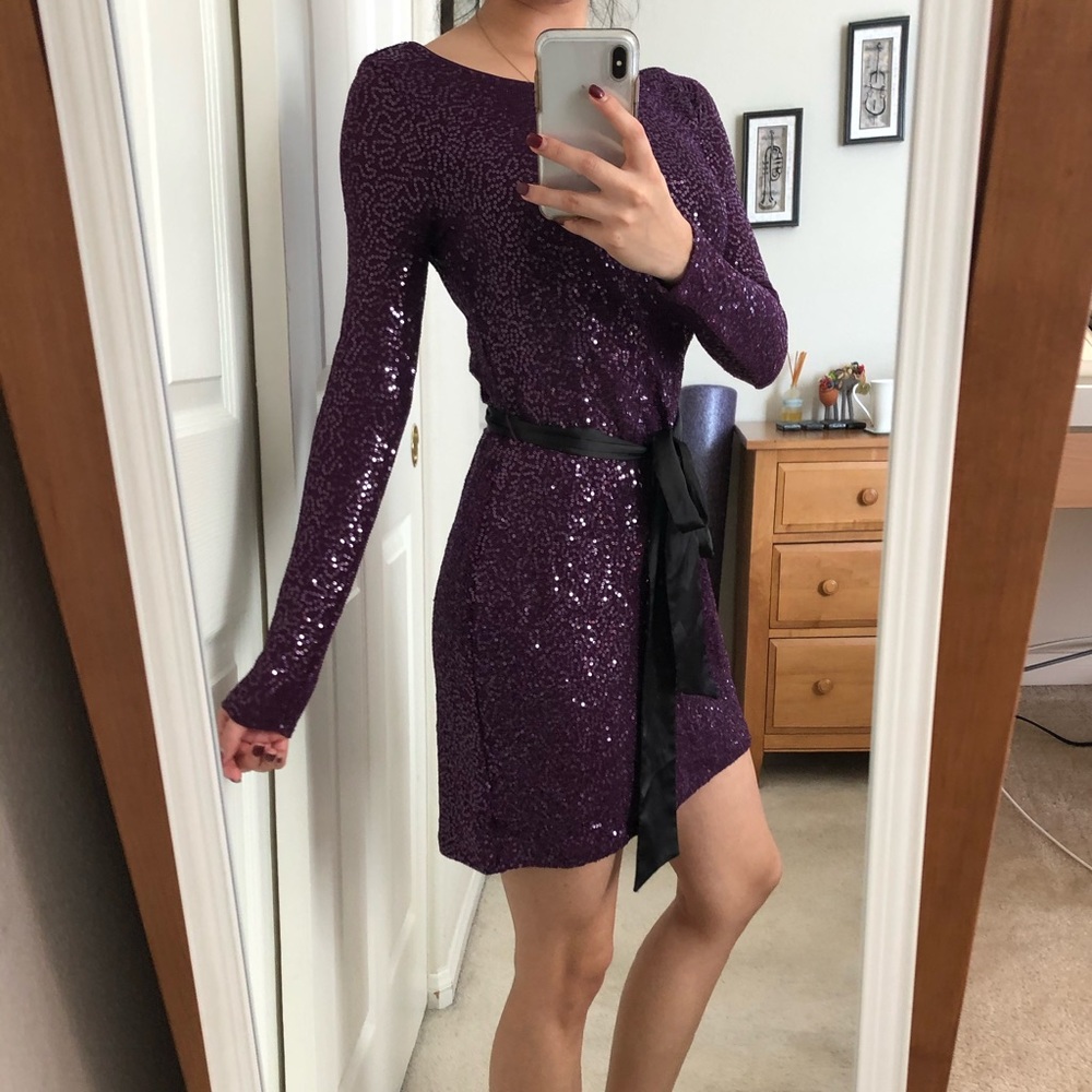 Purple sequence dress